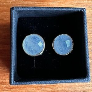 Brass & Moonstone Earrings